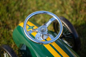 Vintage Steel Ride Along Racer in British Racing Green